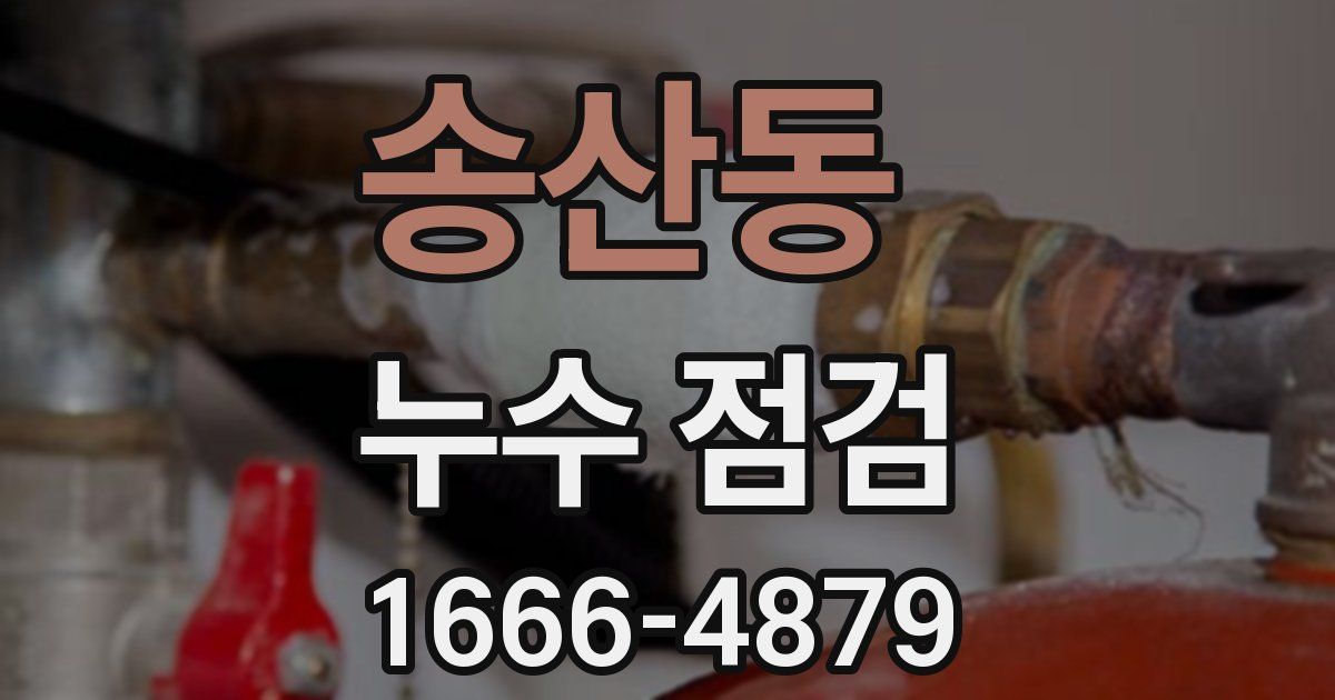 송산동 누수 점검