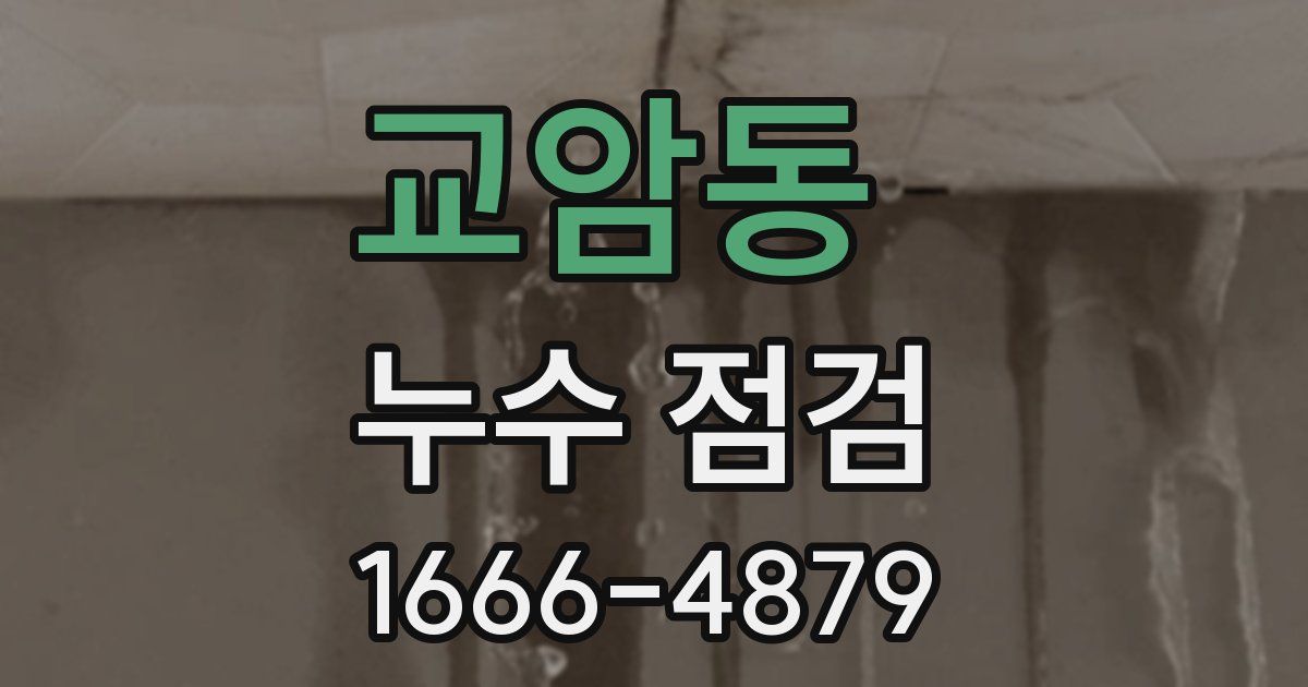 교암동 누수 점검