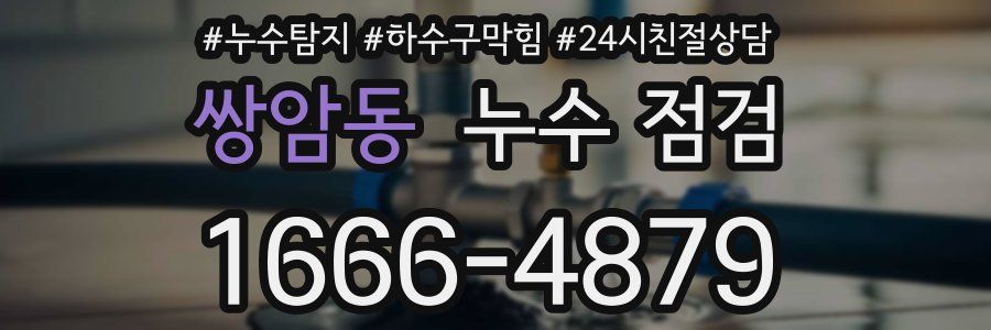 쌍암동 누수 점검