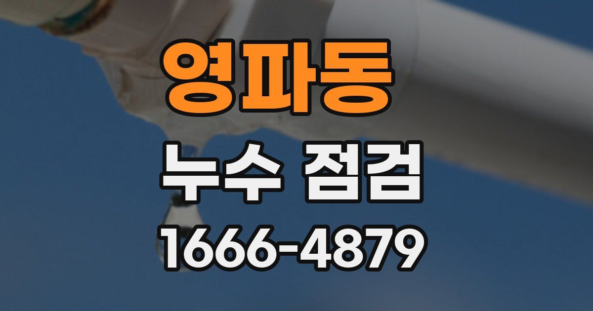 영파동 누수 점검