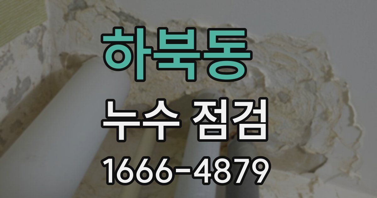 하북동 누수 점검