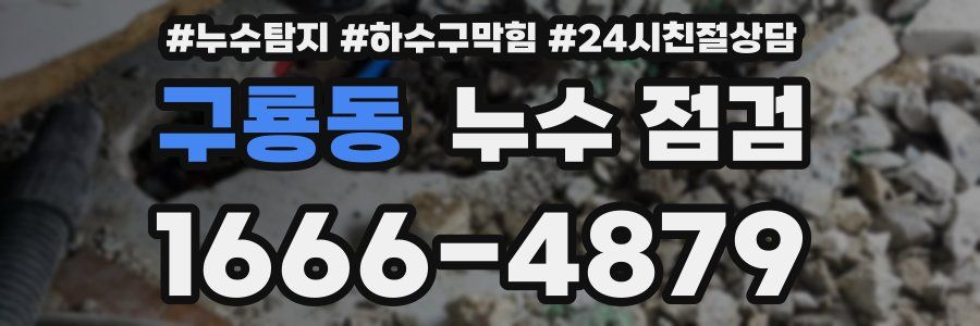 구룡동 누수 점검