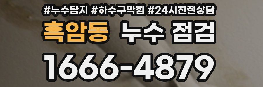 흑암동 누수 점검