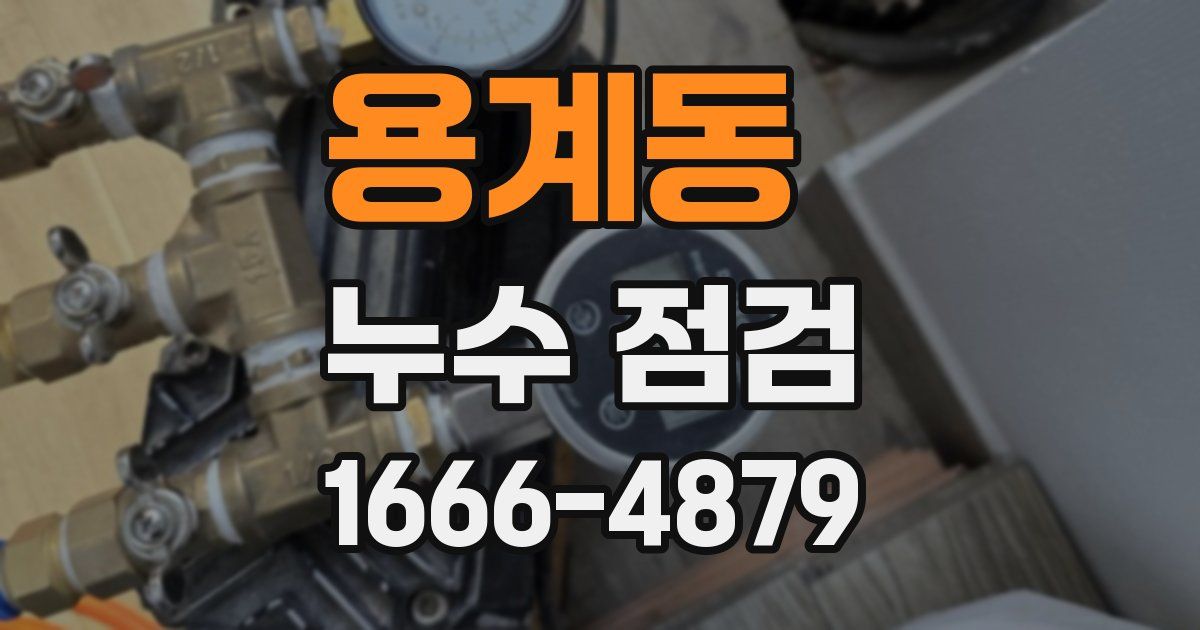 용계동 누수 점검