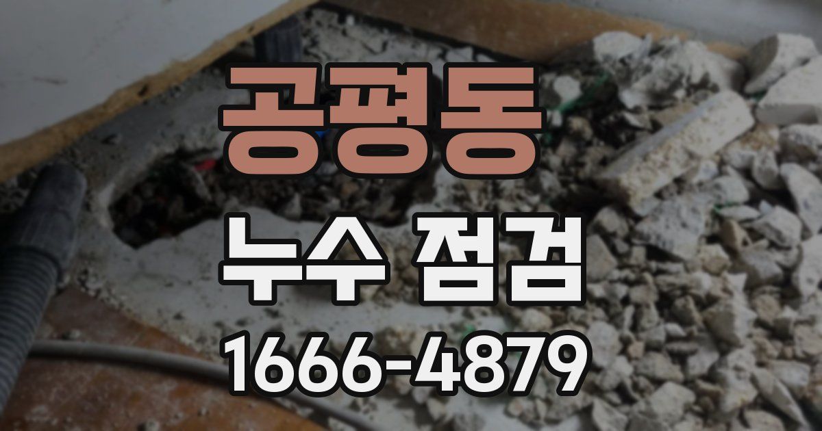 공평동 누수 점검