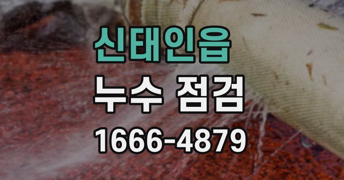 신태인읍 누수 점검