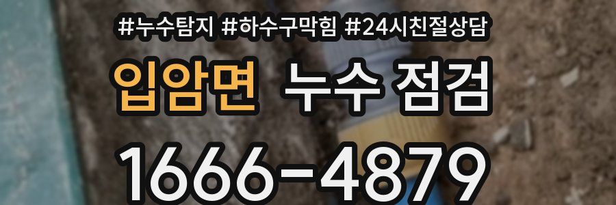 입암면 누수 점검