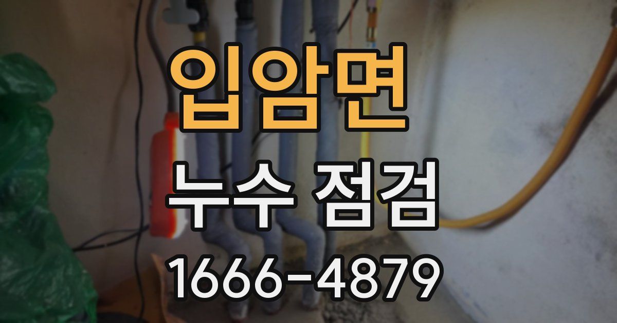 입암면 누수 점검