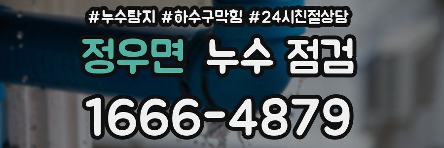 정우면 누수 점검