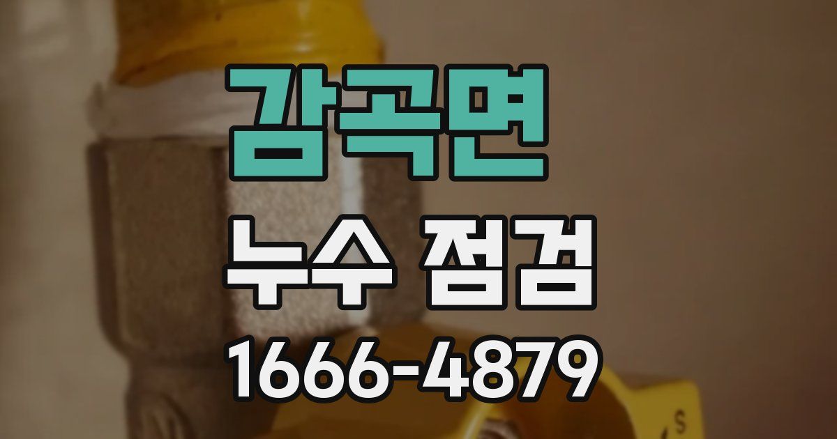 감곡면 누수 점검
