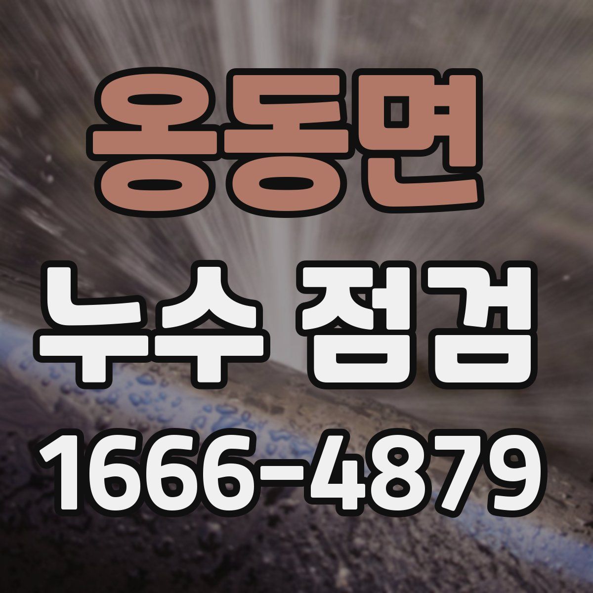 옹동면 누수 점검