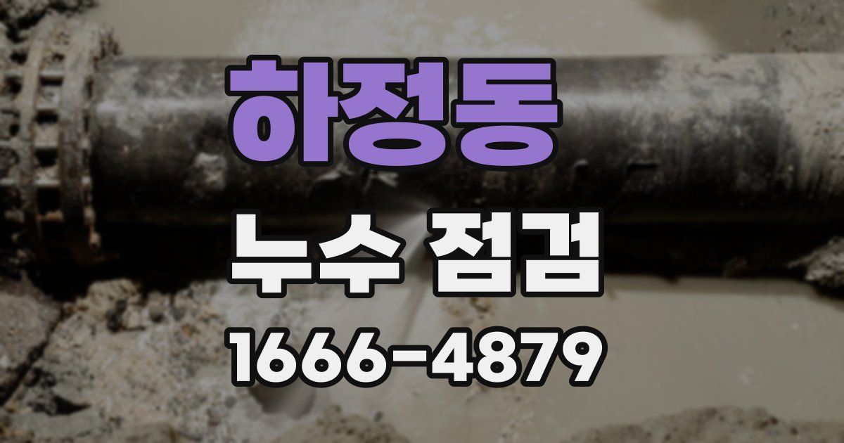 하정동 누수 점검