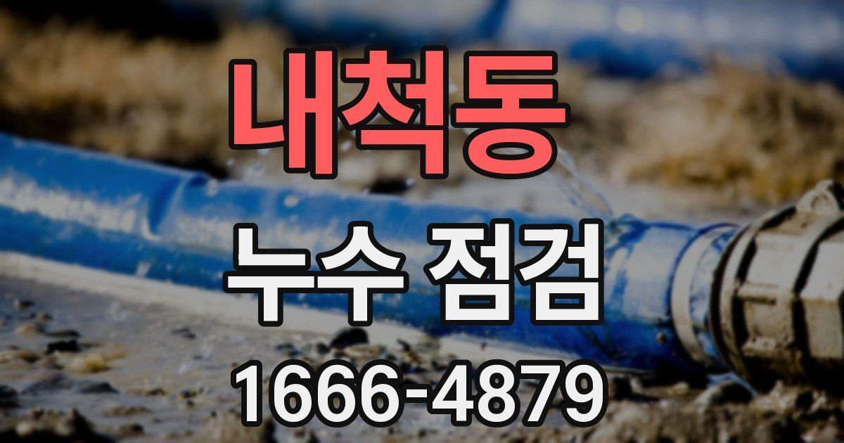 내척동 누수 점검