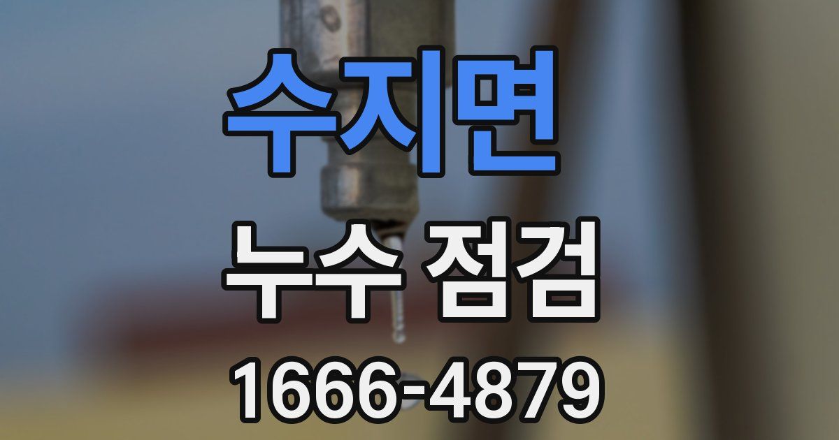 수지면 누수 점검