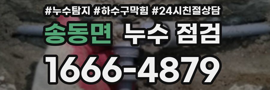 송동면 누수 점검