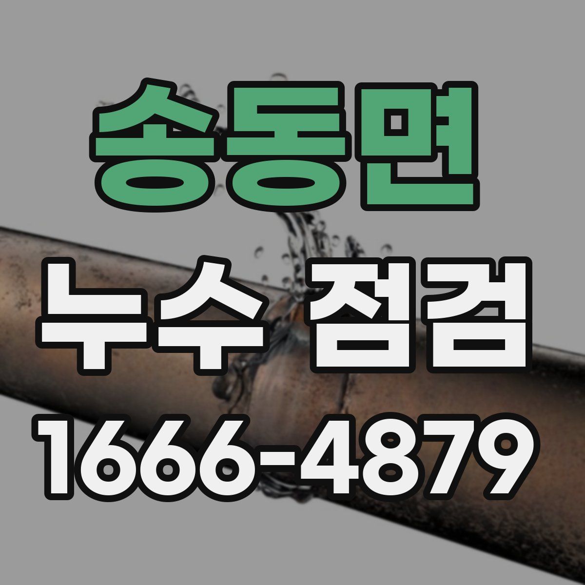 송동면 누수 점검