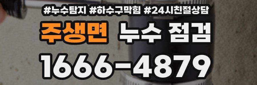 주생면 누수 점검