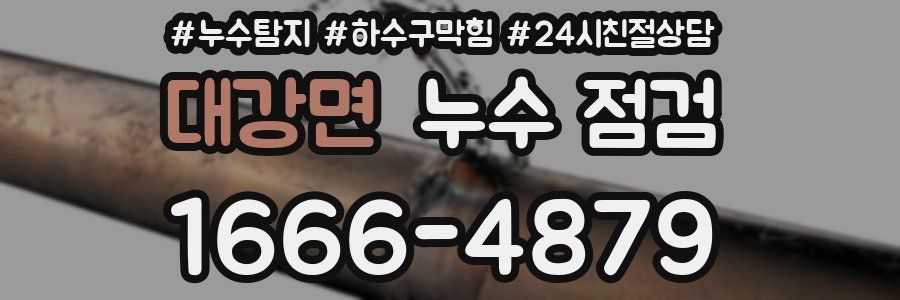 대강면 누수 점검