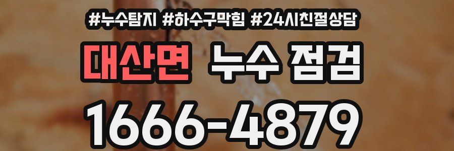 대산면 누수 점검