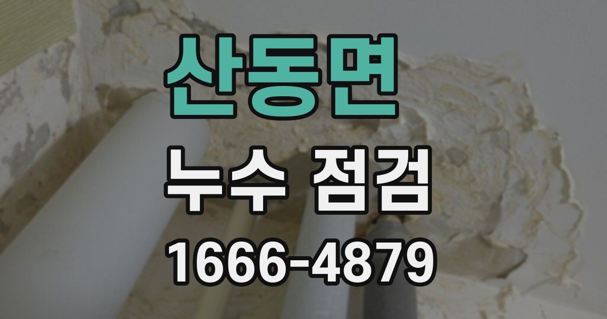 산동면 누수 점검
