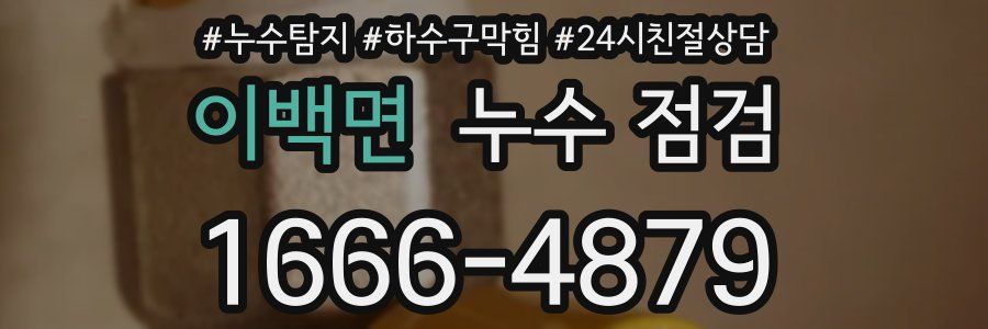 이백면 누수 점검