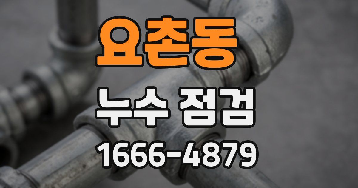 요촌동 누수 점검
