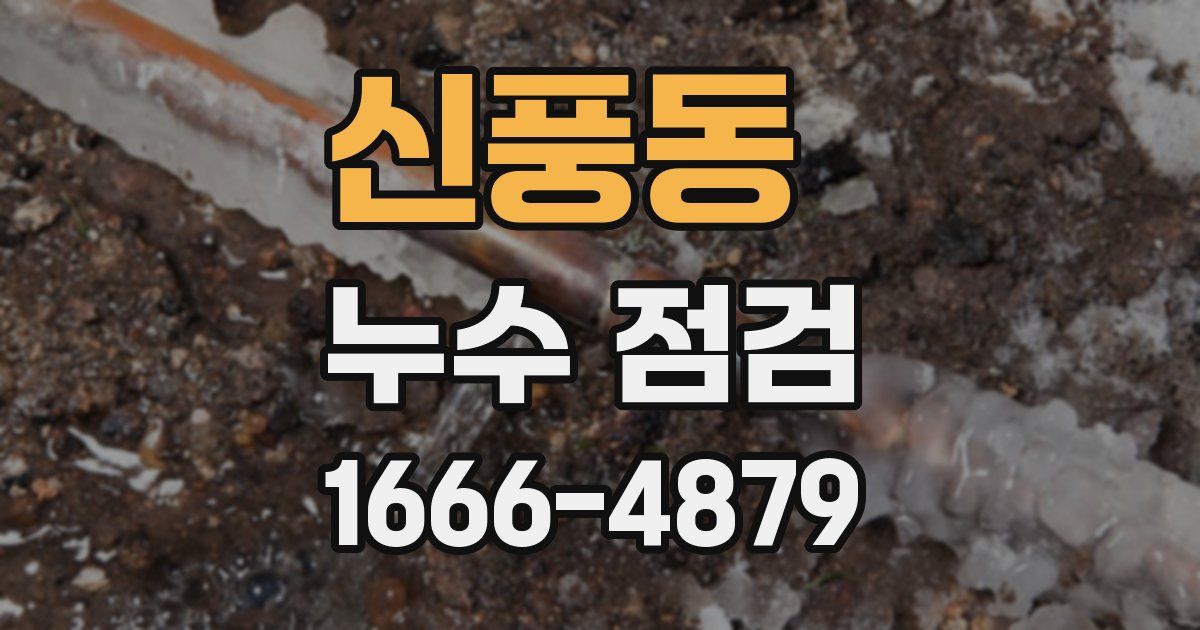 신풍동 누수 점검
