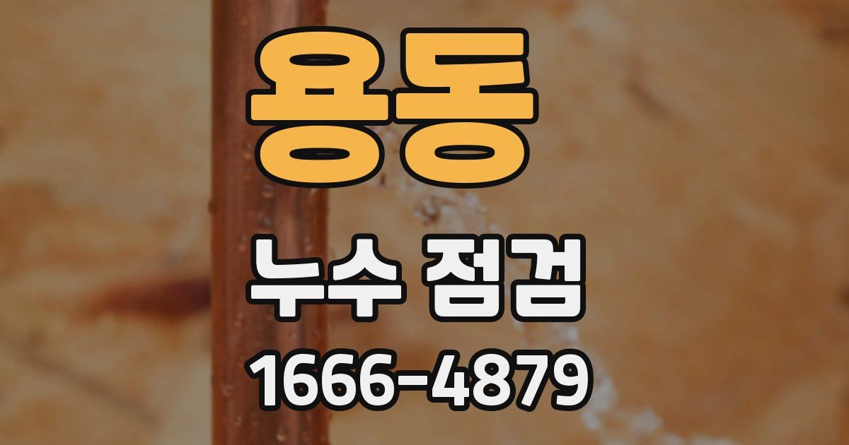 용동 누수 점검