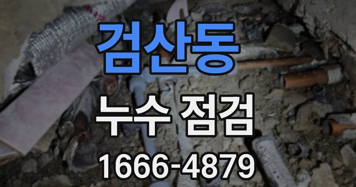 검산동 누수 점검