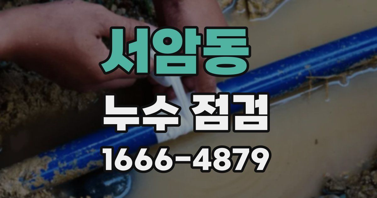 서암동 누수 점검
