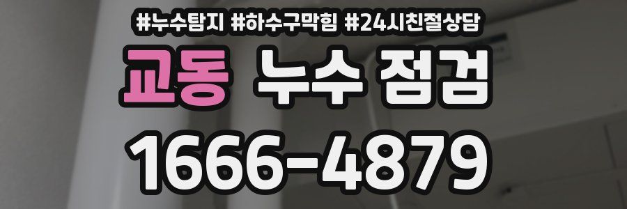 교동 누수 점검