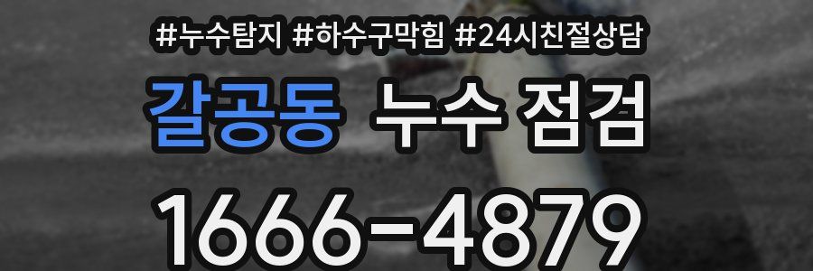 갈공동 누수 점검