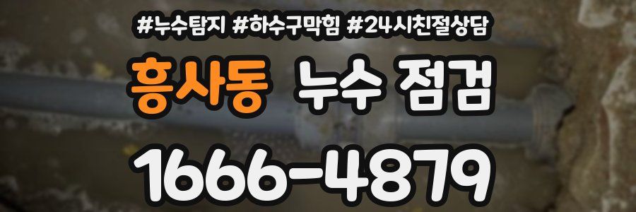 흥사동 누수 점검