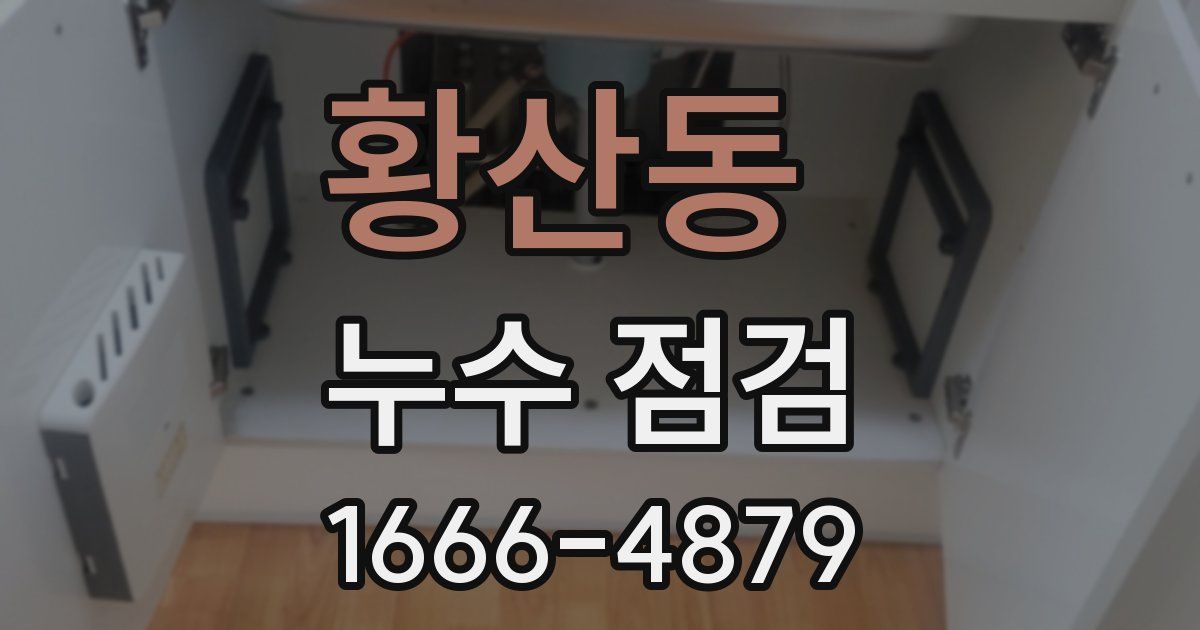황산동 누수 점검