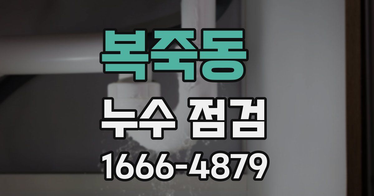 복죽동 누수 점검