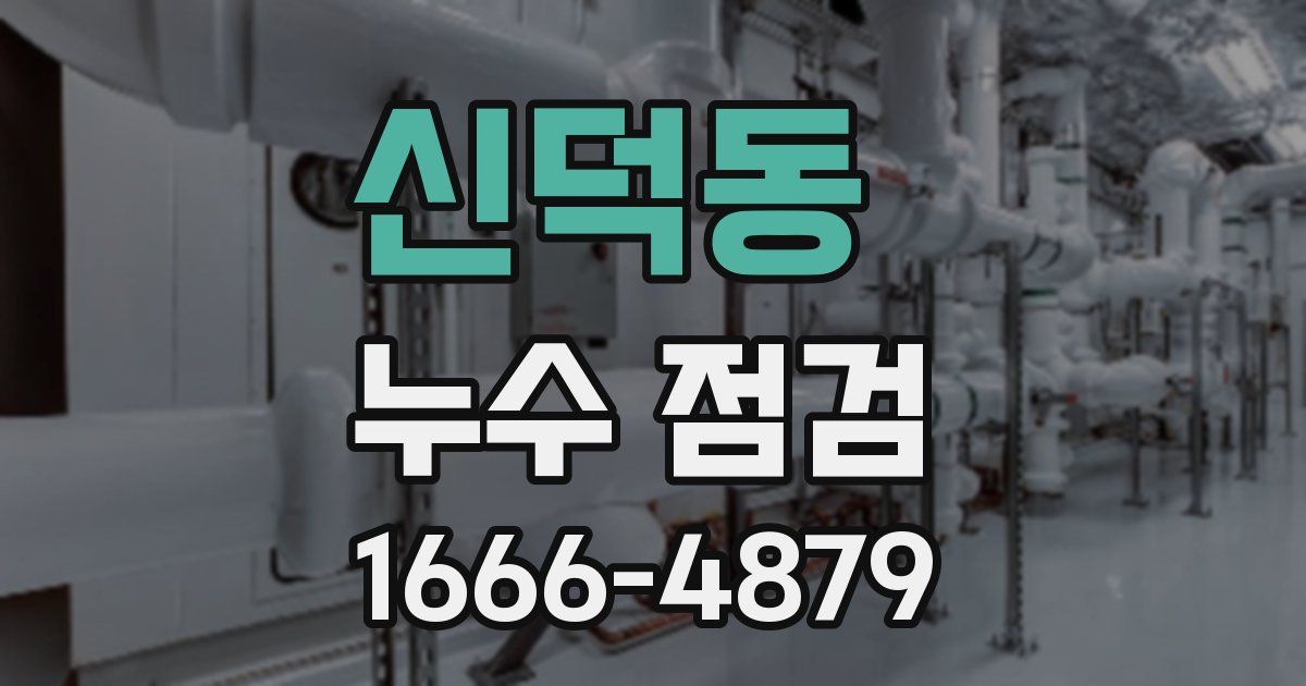 신덕동 누수 점검