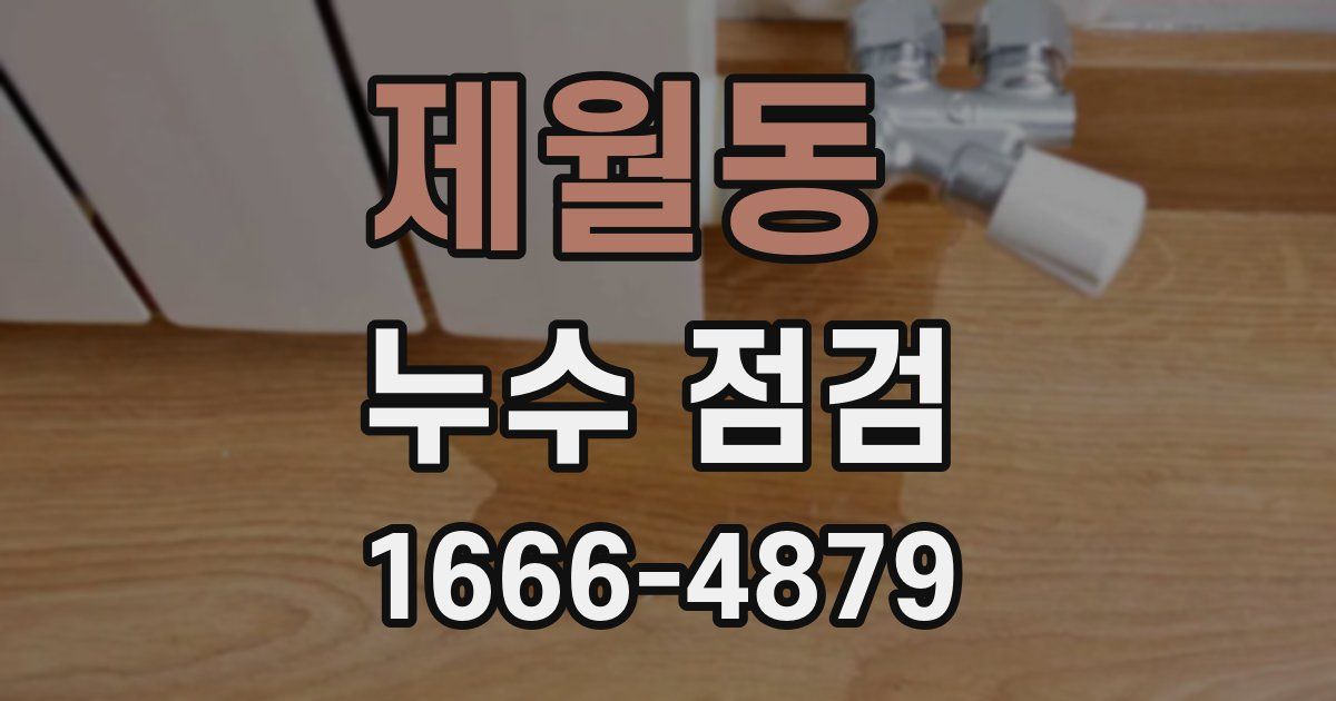 제월동 누수 점검