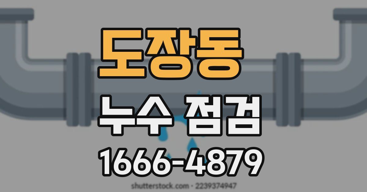 도장동 누수 점검