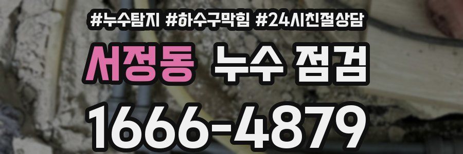서정동 누수 점검