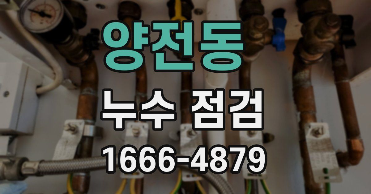 양전동 누수 점검