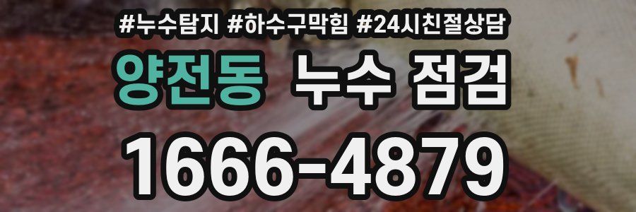 양전동 누수 점검