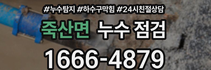 죽산면 누수 점검