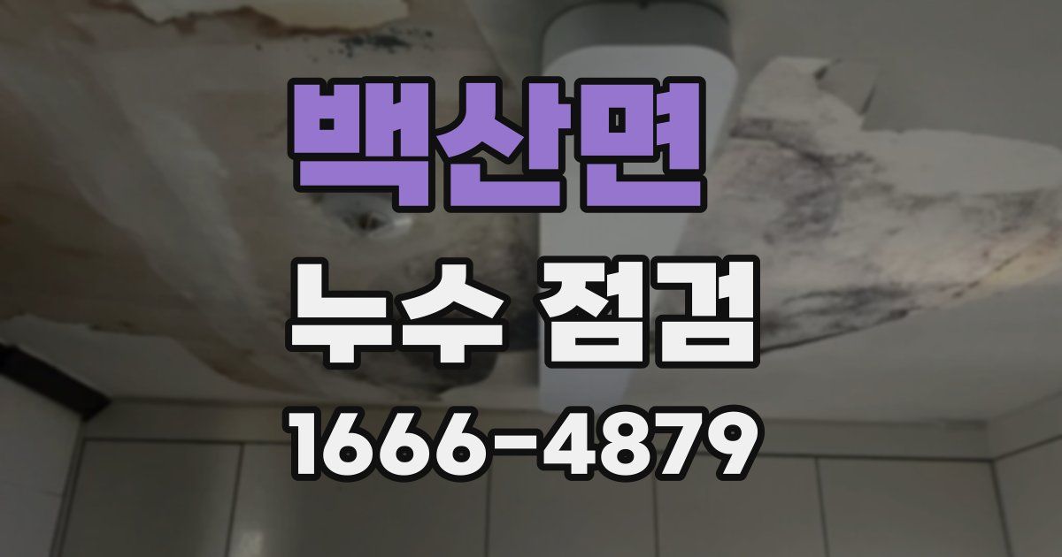 백산면 누수 점검