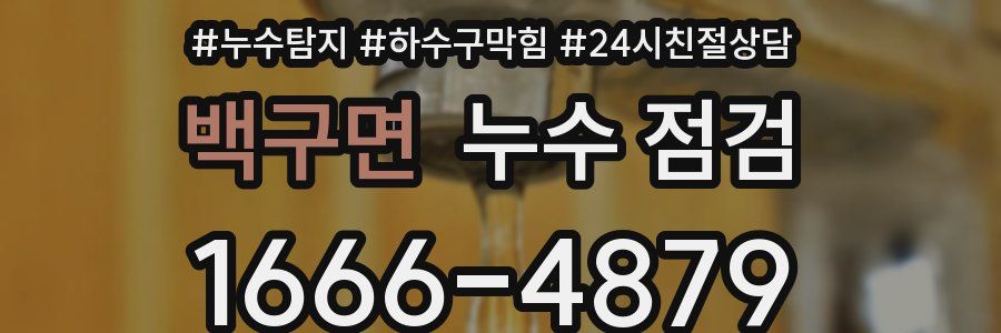 백구면 누수 점검