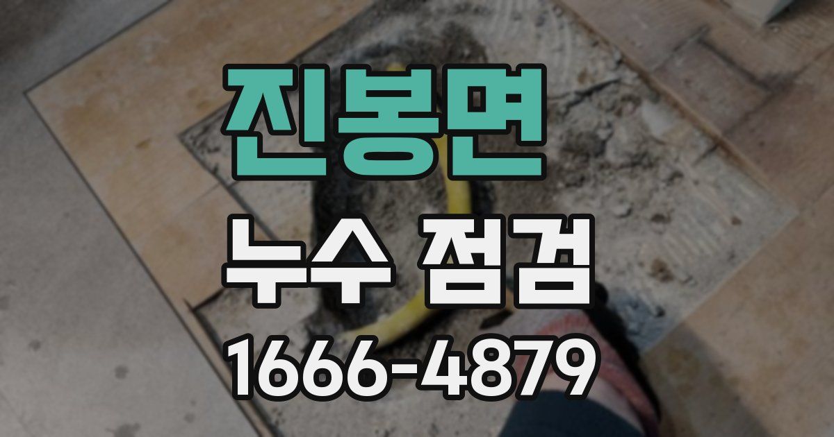 진봉면 누수 점검