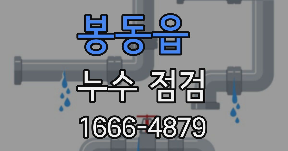 봉동읍 누수 점검