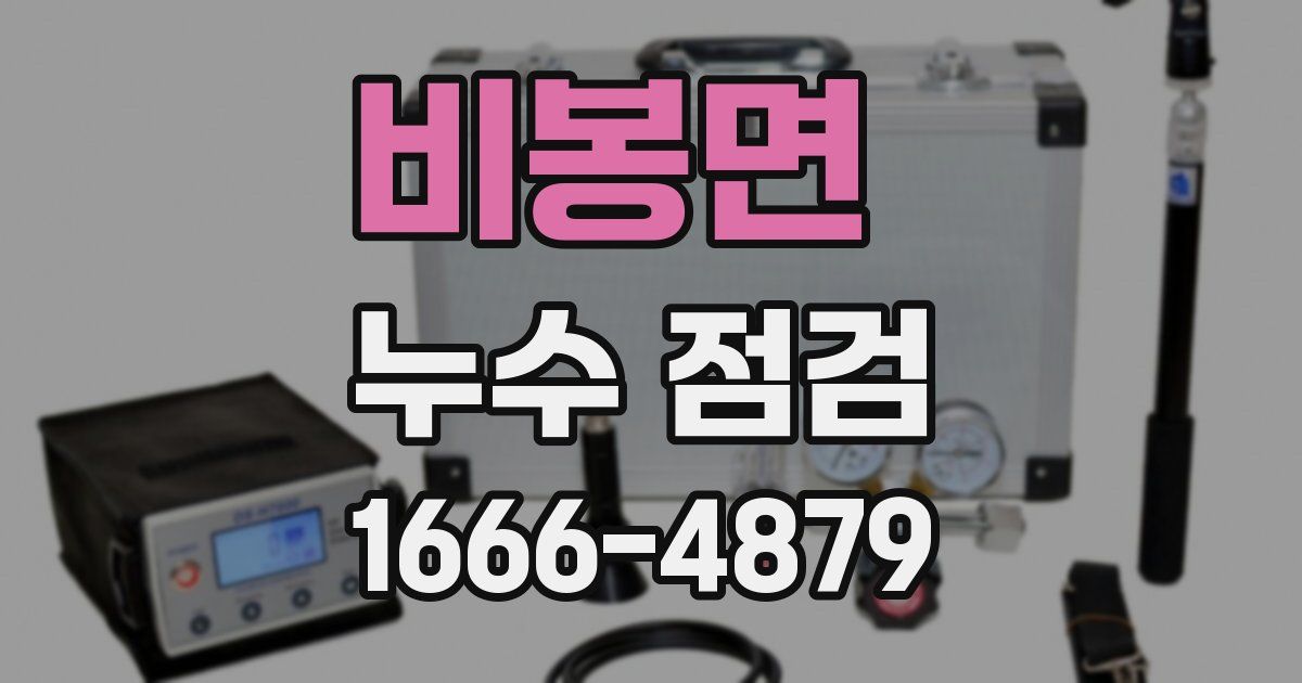 비봉면 누수 점검