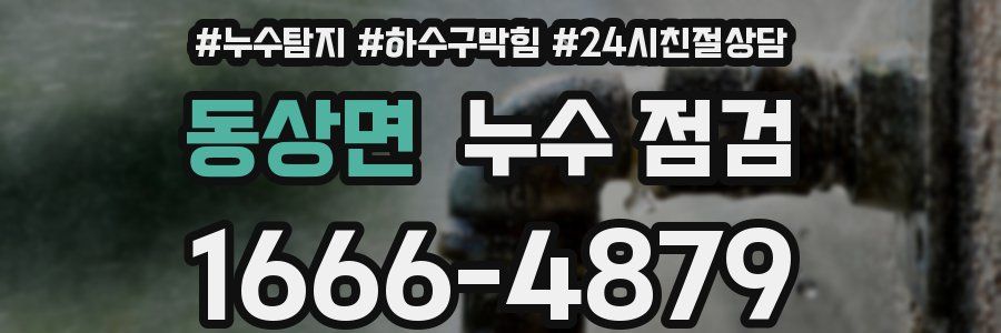 동상면 누수 점검