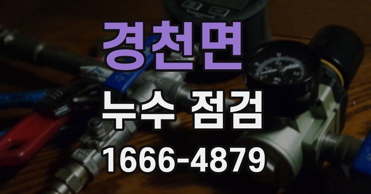 경천면 누수 점검