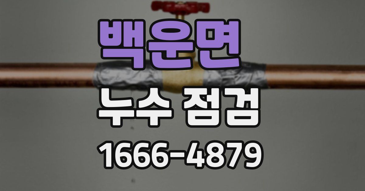 백운면 누수 점검
